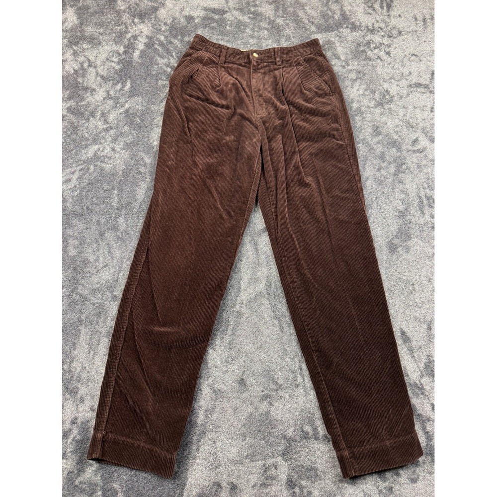 VTG Timberland Pants Mens 31 Brown Weathergear Corduroy Pleated Straight Leg